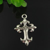 Pendant. Fashion Zinc Alloy jewelry findings. Cross 46x31mm. Sold by Bag
