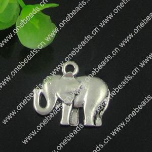Pendant. Fashion Zinc Alloy jewelry findings. Animal 21x24mm. Sold by Bag