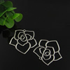 Pendant. Fashion Zinc Alloy jewelry findings. Flower 34x37mm. Sold by Bag