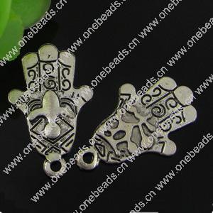 Pendant. Fashion Zinc Alloy jewelry findings. Hands 25.5x16mm. Sold by Bag