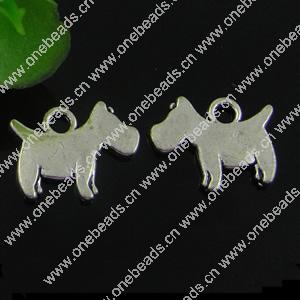 Pendant. Fashion Zinc Alloy jewelry findings. Animal 15x12mm. Sold by Bag