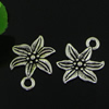 Pendant. Fashion Zinc Alloy jewelry findings. Flower 14x16mm. Sold by Bag