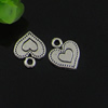 Pendant. Fashion Zinc Alloy jewelry findings. Heart 13.5x11.5mm. Sold by Bag