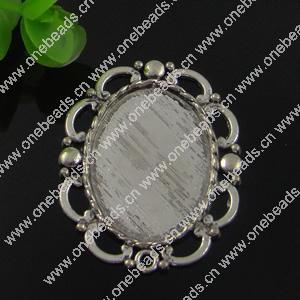 Zinc Alloy Cabochon Settings. Fashion Jewelry Findings. 40x33mm. Inner dia:30x22mm Sold by PC