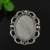 Zinc Alloy Cabochon Settings. Fashion Jewelry Findings. 40x33mm. Inner dia:30x22mm Sold by PC
