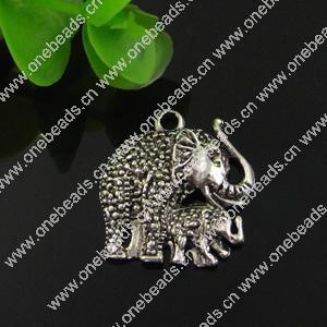 Pendant. Fashion Zinc Alloy jewelry findings. Animal 22x20mm. Sold by Bag