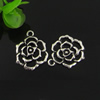 Pendant. Fashion Zinc Alloy jewelry findings. Flower 22x17mm. Sold by Bag