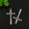 Pendant. Fashion Zinc Alloy jewelry findings. Cross 30x19mm. Sold by Bag
