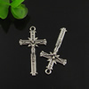 Pendant. Fashion Zinc Alloy jewelry findings. Cross 30x19mm. Sold by Bag