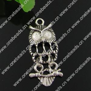 Pendant. Fashion Zinc Alloy jewelry findings. Animal 33.5x15.5mm. Sold by Bag