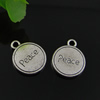 Pendant. Fashion Zinc Alloy jewelry findings. Flat Round 17x18mm. Sold by Bag
