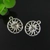 Pendant. Fashion Zinc Alloy jewelry findings. Flat Round 20x17mm. Sold by Bag
