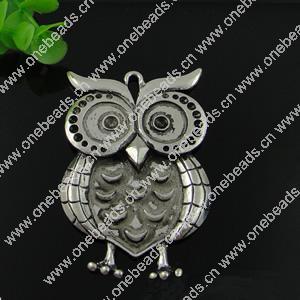 Pendant. Fashion Zinc Alloy jewelry findings. Animal 73x50mm. Sold by PC