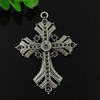 Pendant. Fashion Zinc Alloy jewelry findings. Cross 75x55mm. Sold by PC