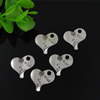 Pendant. Fashion Zinc Alloy jewelry findings. Heart 17.5x18.5mm. Sold by Bag
