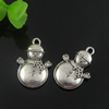 Pendant. Fashion Zinc Alloy jewelry findings. Snowman 24x14mm. Sold by Bag

