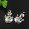 Pendant. Fashion Zinc Alloy jewelry findings. Snowman 24x14mm. Sold by Bag