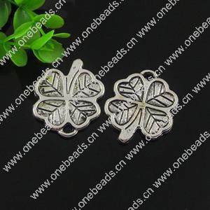 Pendant. Fashion Zinc Alloy jewelry findings. Flower 18x16mm. Sold by Bag