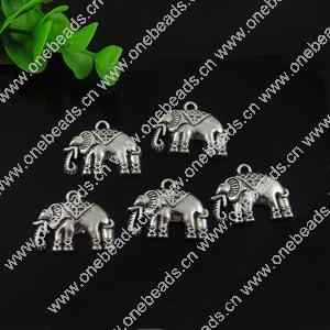 Pendant. Fashion Zinc Alloy jewelry findings. Animal 26x21mm. Sold by Bag