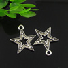 Pendant. Fashion Zinc Alloy jewelry findings. Star 14x17mm. Sold by Bag