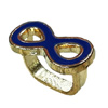 Enamel Slider, Zinc Alloy Bracelet Findinds, 16x16mm, Hole size:8x11mm, Sold by PC
