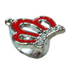 Enamel Slider, Zinc Alloy Bracelet Findinds, 16x16mm, Hole size:8x11mm, Sold by PC
