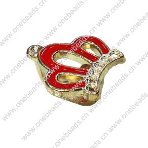 Enamel Slider, Zinc Alloy Bracelet Findinds, 16x16mm, Hole size:8x11mm, Sold by PC