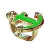 Enamel Slider, Zinc Alloy Bracelet Findinds, 16x16mm, Hole size:8x11mm, Sold by PC
