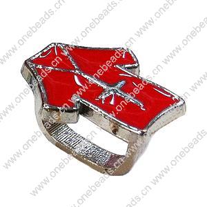 Enamel Slider, Zinc Alloy Bracelet Findinds, 16x16mm, Hole size:8x11mm, Sold by PC