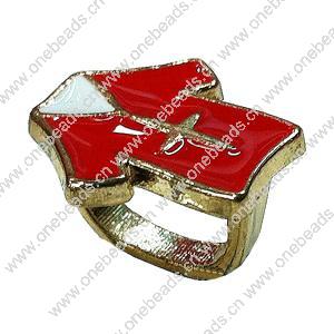 Enamel Slider, Zinc Alloy Bracelet Findinds, 16x16mm, Hole size:8x11mm, Sold by PC