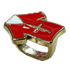 Enamel Slider, Zinc Alloy Bracelet Findinds, 16x16mm, Hole size:8x11mm, Sold by PC