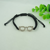 Fashion Bracelet, Cotton cord & zinc alloy findings, Length:adjustable, Sold by Dozen
