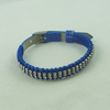 Fashion Bracelet, Leather cord & zinc alloy findings, Length:adjustable, Sold by Dozen