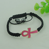 Fashion Bracelet, Cotton cord & zinc alloy findings, Length:adjustable, Sold by Dozen
