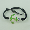 Fashion Bracelet, Cotton cord & zinc alloy findings, Length:adjustable, Sold by Dozen
