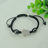 Fashion Bracelet, Cotton cord & zinc alloy Beads, Length:adjustable, Sold by Dozen