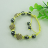 Fashion Bracelet, Cotton cord & zinc alloy Beads, Length:adjustable, Sold by Dozen
