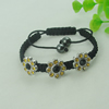 Fashion Bracelet, Cotton cord & zinc alloy Beads, Length:adjustable, Sold by Dozen
