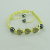 Fashion Bracelet, Cotton cord & zinc alloy Beads, Length:adjustable, Sold by Dozen
