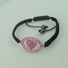 Fashion Bracelet, Cotton cord & zinc alloy findings, Length:adjustable, Sold by Dozen