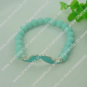 Fashion Bracelet, Acrylic beads & zinc alloy findings, Length:adjustable, Sold by Dozen