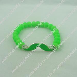 Fashion Bracelet, Acrylic beads & zinc alloy findings, Length:adjustable, Sold by Dozen