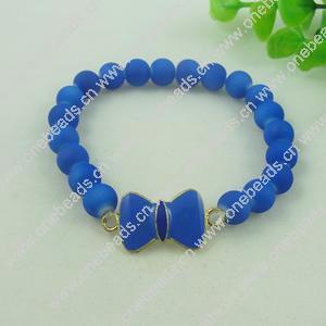 Fashion Bracelet, Acrylic beads & zinc alloy findings, Length:adjustable, Sold by Dozen