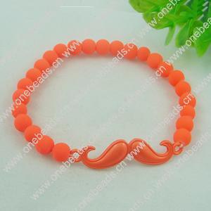 Fashion Bracelet, Acrylic beads & zinc alloy findings, Length:adjustable, Sold by Dozen