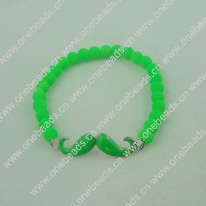 Fashion Bracelet, Acrylic beads & zinc alloy findings, Length:adjustable, Sold by Dozen