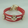 Fashion Bracelet, Leather cord & CCB Beads, Length: about 8.1-inch, Sold by Dozen