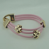 Fashion Bracelet, Leather cord & CCB Beads, Length: about 8.1-inch, Sold by Dozen