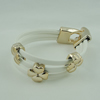 Fashion Bracelet, Leather cord & CCB Beads, Length: about 8.1-inch, Sold by Dozen