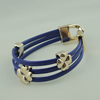 Fashion Bracelet, Leather cord & CCB Beads, Length: about 8.1-inch, Sold by Dozen
