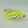 Fashion Bracelet, Leather cord & CCB Beads, Length: about 8.1-inch, Sold by Dozen
